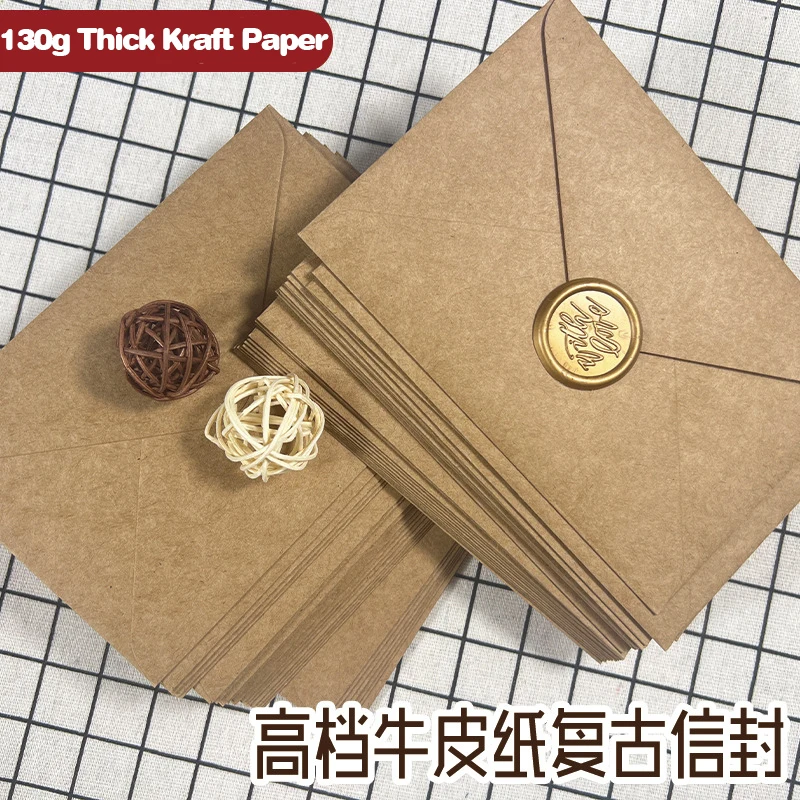 50pcs Kraft Brown Paper Envelo - Letter Envelope Kraft ulasan dan harga