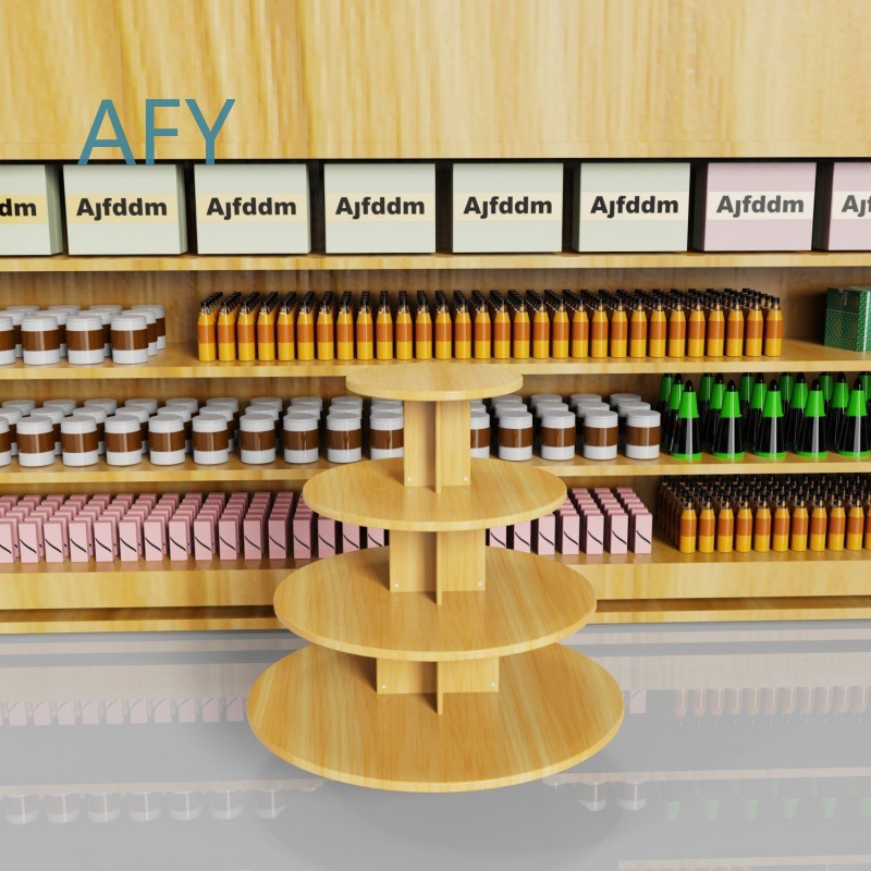 Wooden Round Cabinet for Super - Stationery Office Supply Store ulasan dan harga